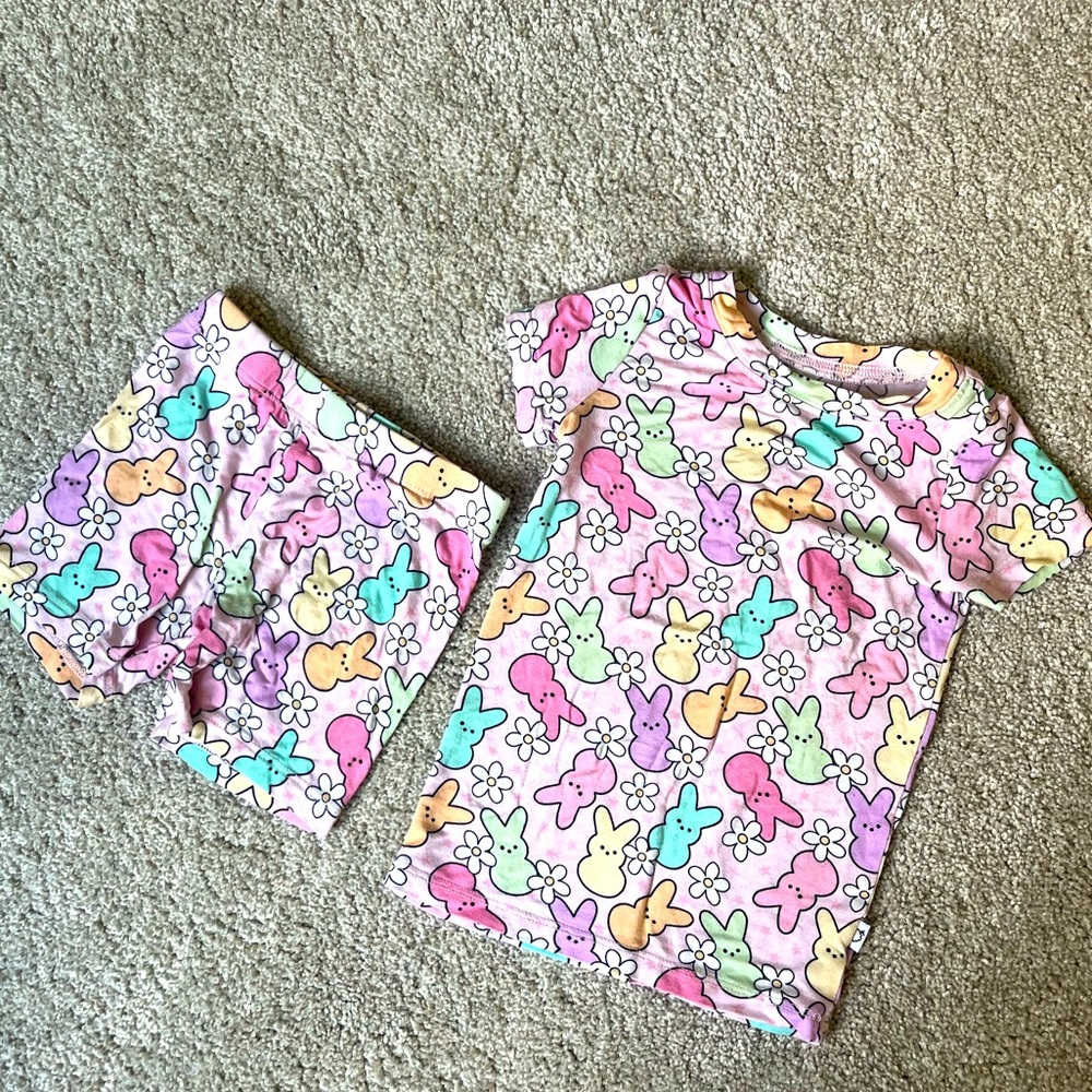 Dream Big Little Co Peeps Short Sleeve Pajama Set | EUC